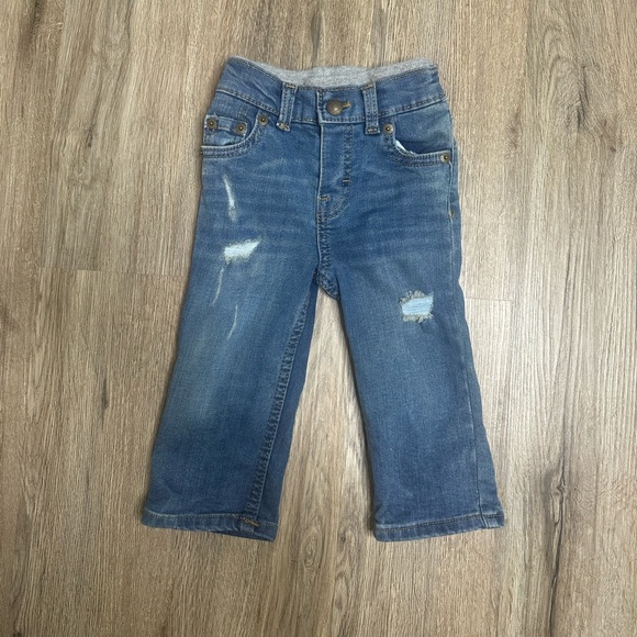 Levi's Baby Pull-On Distressed Jeans 9M - Picture 2 of 4
